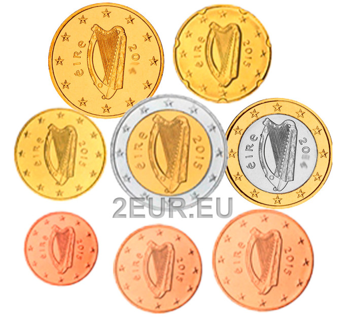 Iirimaa 2015 - Euromüntide komplekt UNC