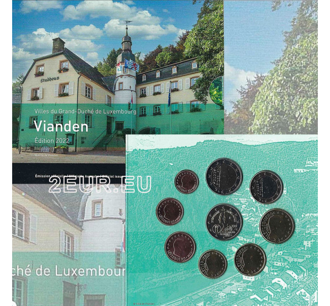 Luksemburg euro komplekt BU 2022 – Vianden – 50 aastat Luksemburgi lippu