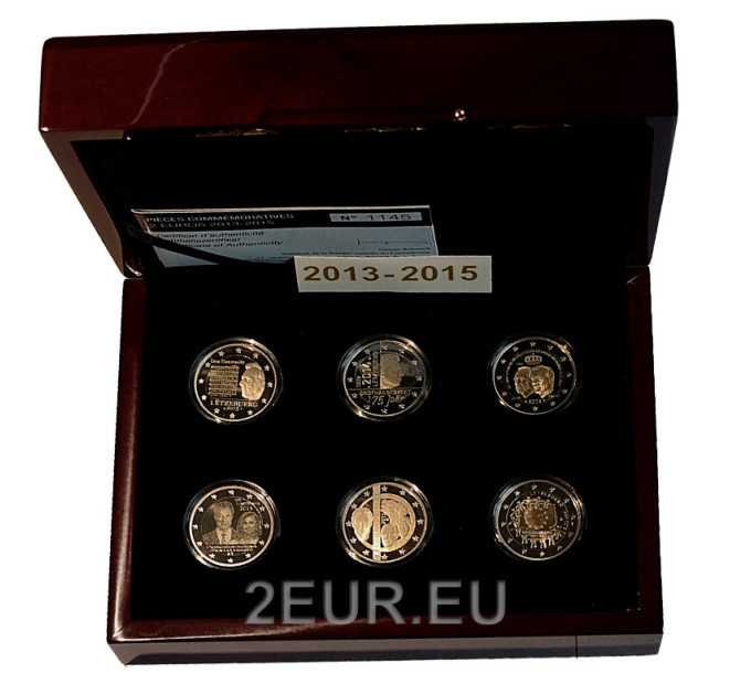 Luksemburg 2 eurot Proof 2013 - 2015