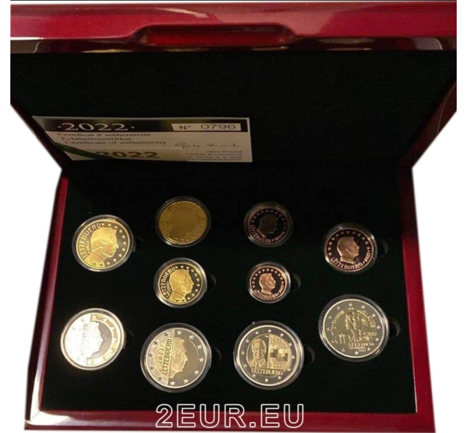 Luksemburg Euromüntide komplekt Proof 2022