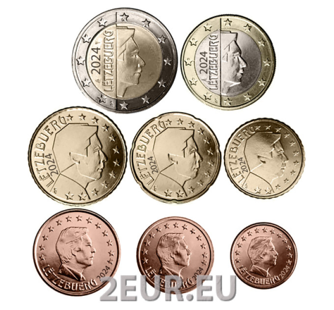 Люксембург Eвро набор UNC 2024