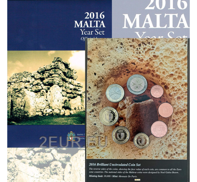 Malta Euro komplekt BU 2016 - Ggantija