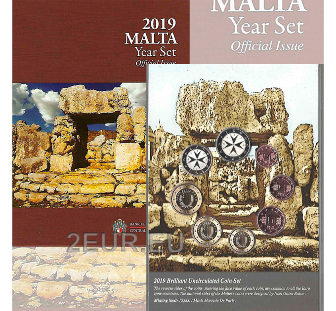 Malta Euro komplekt BU 2019 - Ta Hagrati templid