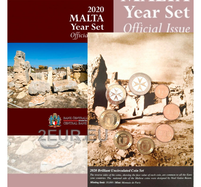 Malta Euro komplekt BU 2020 - Skorba templid