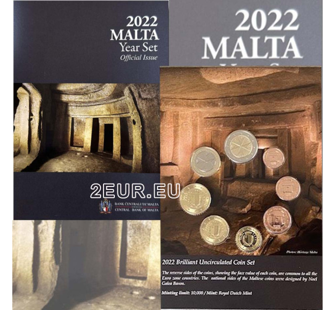 Malta euro komplekt BU 2022 – Hal Saflieni hüpogeum