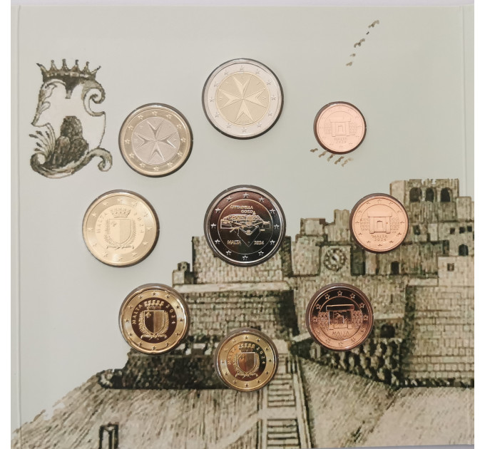 Malta euro komplekt BU 2024 – Malta müüriga ümbritsetud linnad – Cittadella
