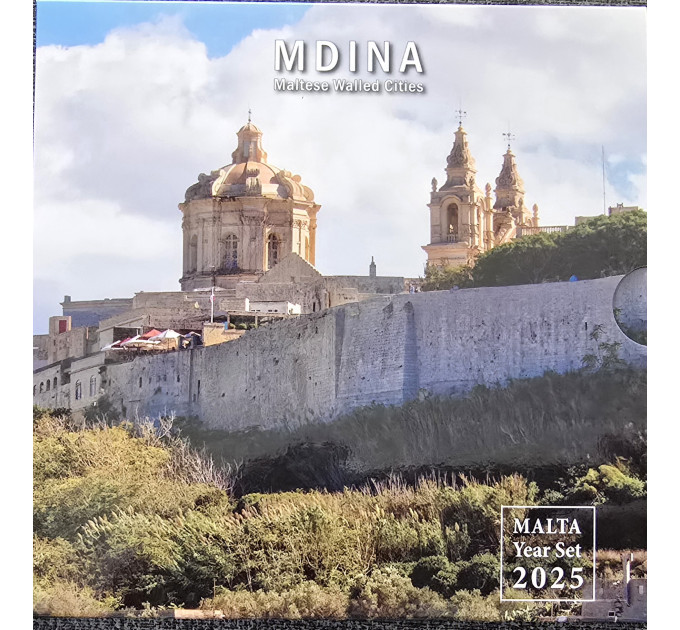 Malta euro komplekt BU 2025 – Malta müüriga ümbritsetud linnad – Mdina