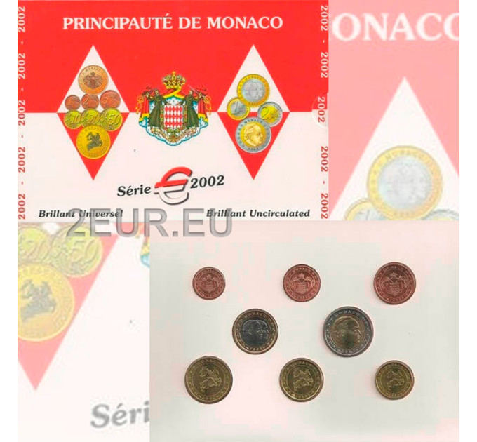 Monaco BU komplekt 2002 - Euromüntide komplekt