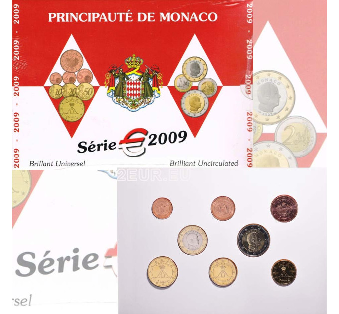 Monaco BU komplekt 2009 - Euromüntide komplekt