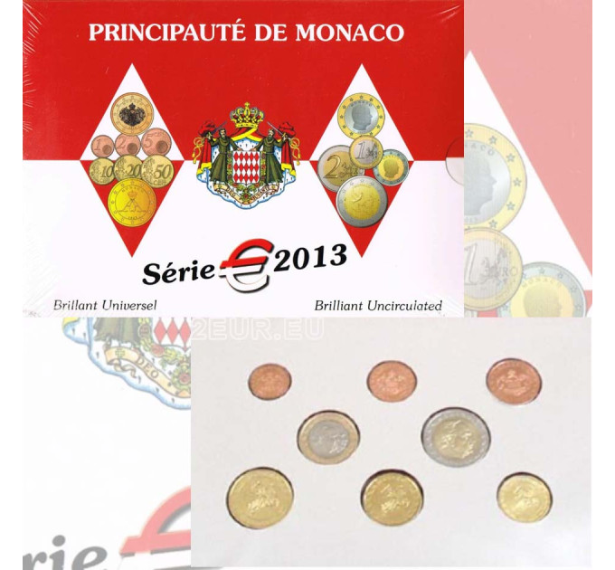 Monaco BU komplekt 2013 - Euromüntide komplekt
