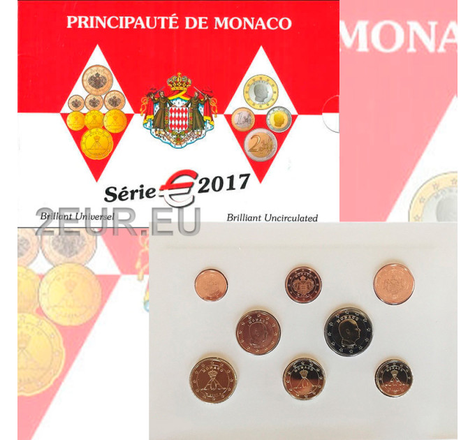 Monaco BU komplekt 2017 - Euromüntide komplekt