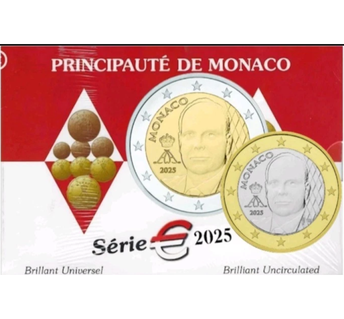 Monaco BU komplekt 2025 - Euromüntide komplekt
