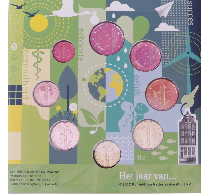 Hollandi eurokomplekt BU 2022 - Elemendid – Maa