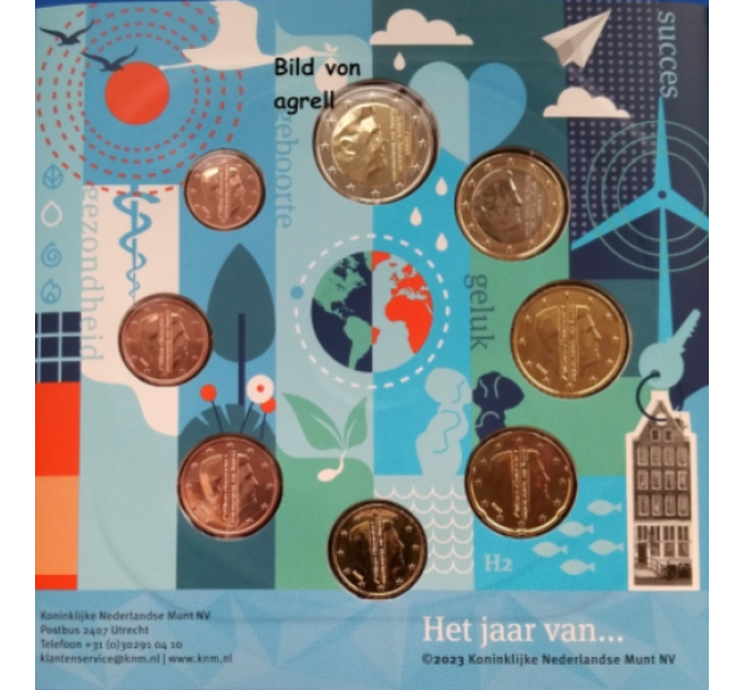 Hollandi eurokomplekt BU 2023 - Elemendid – vesi