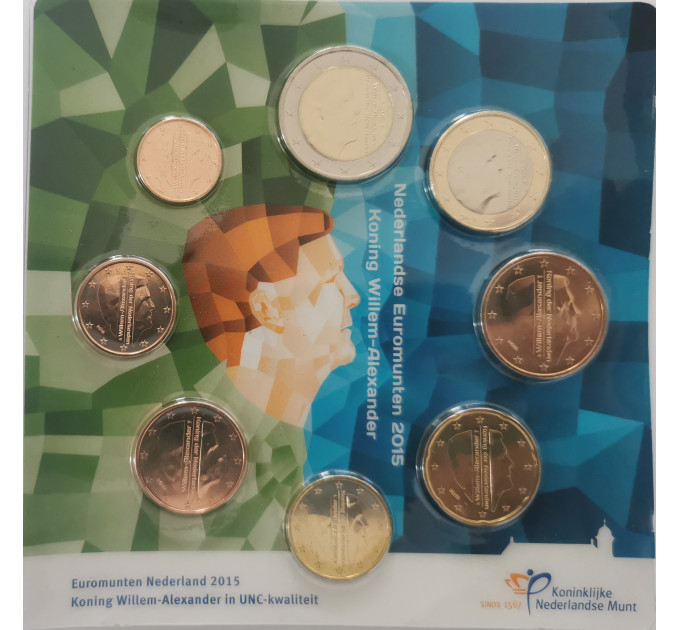 Holland Euromüntide komplekt UNC 2015