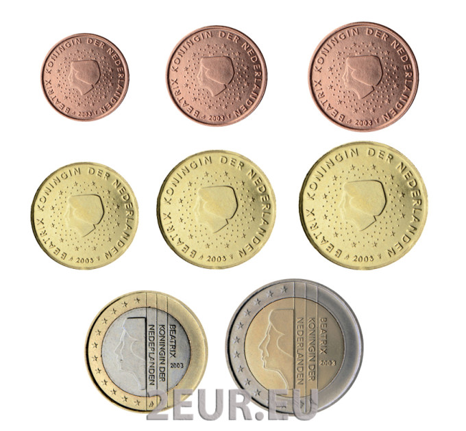 Holland Euromüntide komplekt UNC 2003