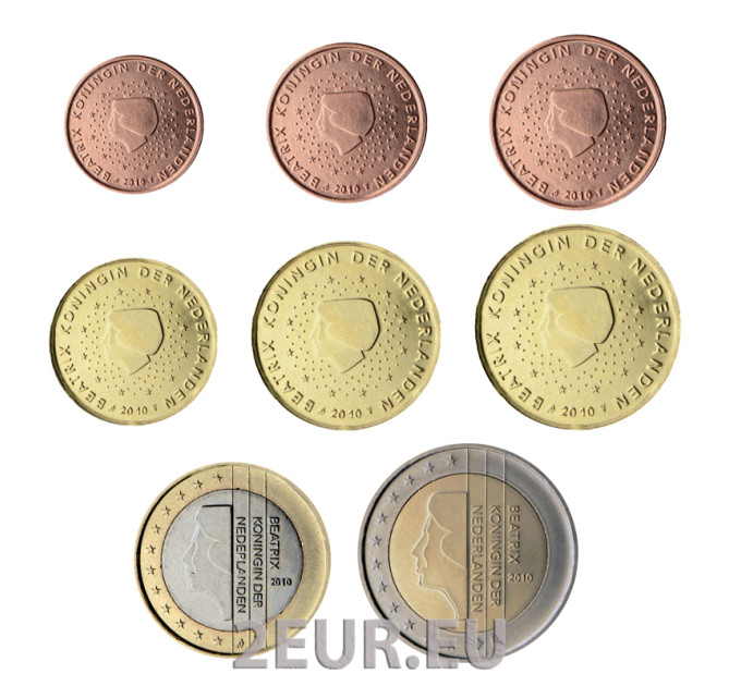 Holland Euromüntide komplekt UNC 2010