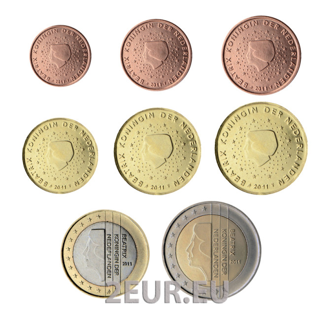 Holland Euromüntide komplekt UNC 2011