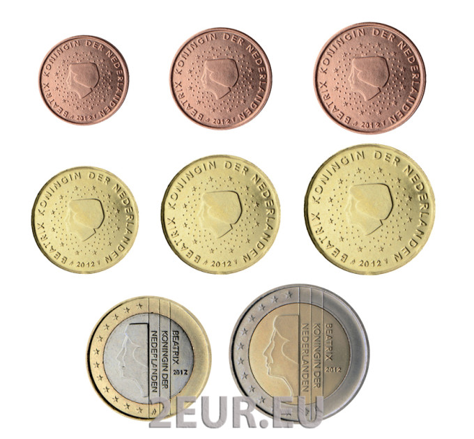 Holland Euromüntide komplekt UNC 2012