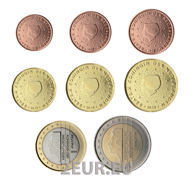 Holland Euromüntide komplekt UNC 2013
