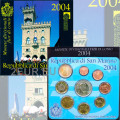San Marino Euro komplekt BU + 5 euro hõbemünt 2004