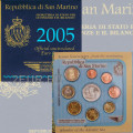 San Marino Euro komplekt BU + 5 euro hõbemünt 2005