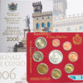 Сан-Марино Eвро набор BU + 5 евро Серебряная монета 2006