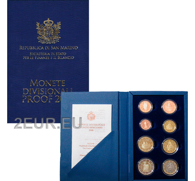 San Marino Euro set proof 2008
