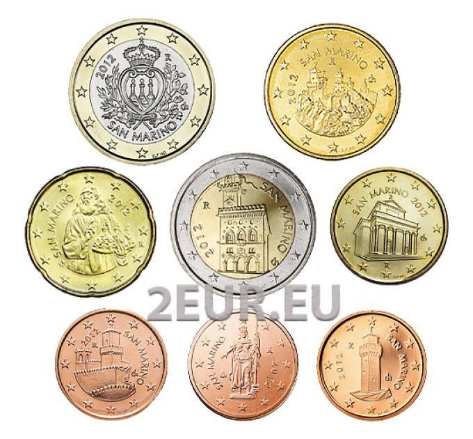 San Marino Euro komplekt UNC 2012