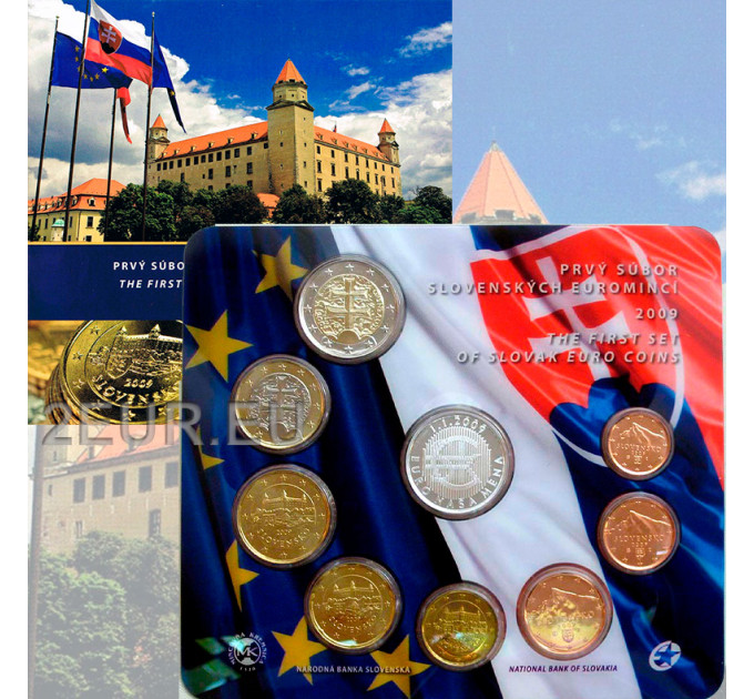 Slovakkia Euromüntide komplekt BU 2009