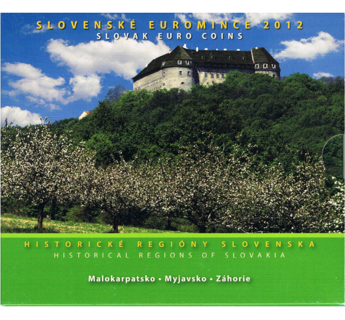 Slovakia Euro coin set BU 2012 - Historical Regions of Slovakia - Malokarpatsko, Myjavsko, Zahorie