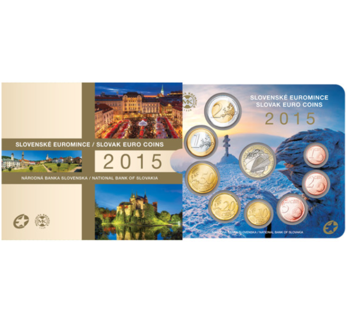 Slovakkia Euromüntide komplekt BU 2015 - Slovakkia euromündid 2015