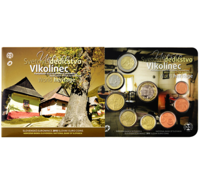 Slovakkia Euromüntide komplekt BU 2015 - UNESCO Slovakkias – Vlkolínec