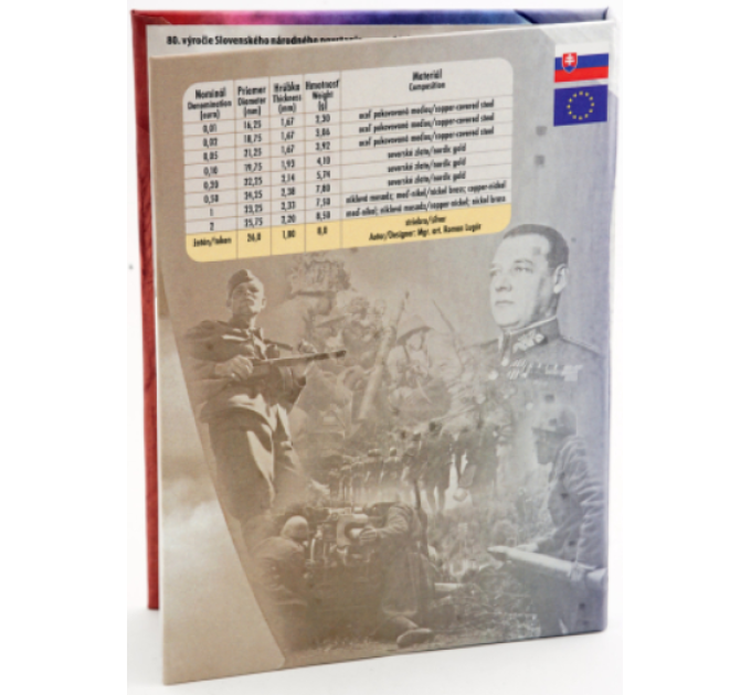 Slovakia Euro set proof 2024 - 80th anniversary of the Slovak National Uprising