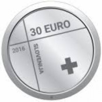 Словения 30 евро серебро proof 2016 – 150-летие Красного Креста в Словении