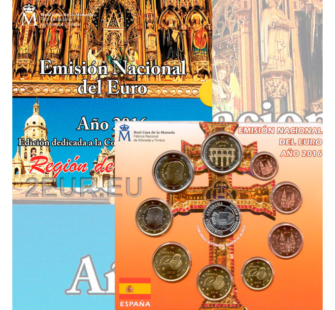 Spain Euro set BU 2016 - Murcia