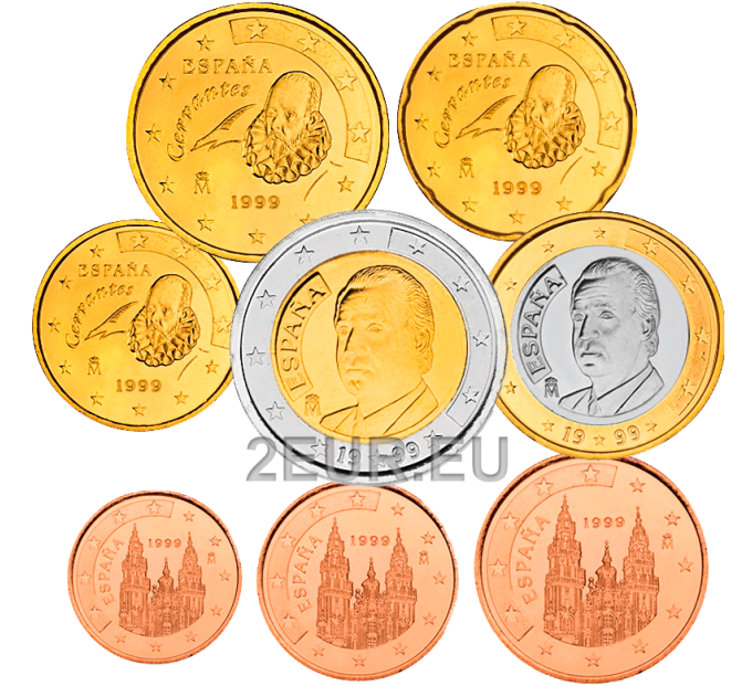 Hispaania Euro komplekt UNC 1999