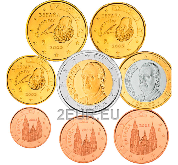 Hispaania Euro komplekt UNC 2003