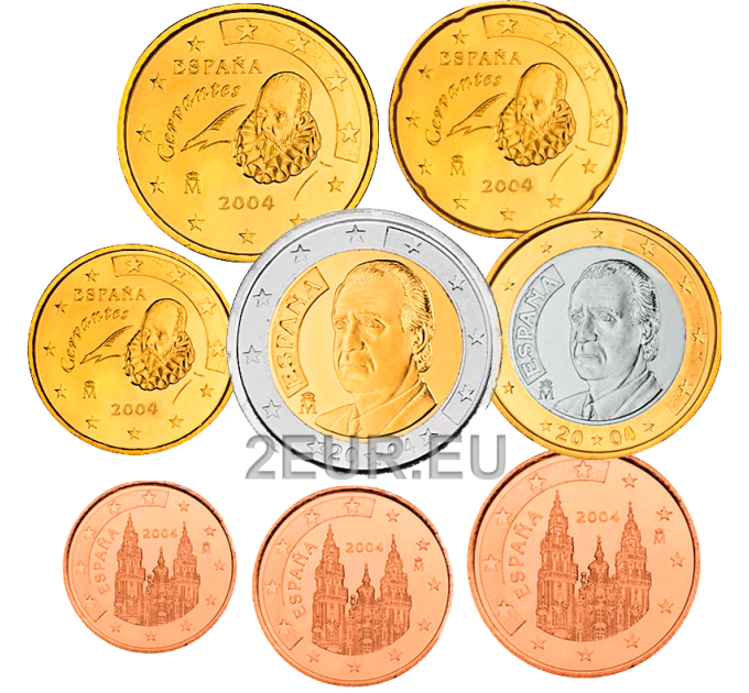 Hispaania Euro komplekt UNC 2004