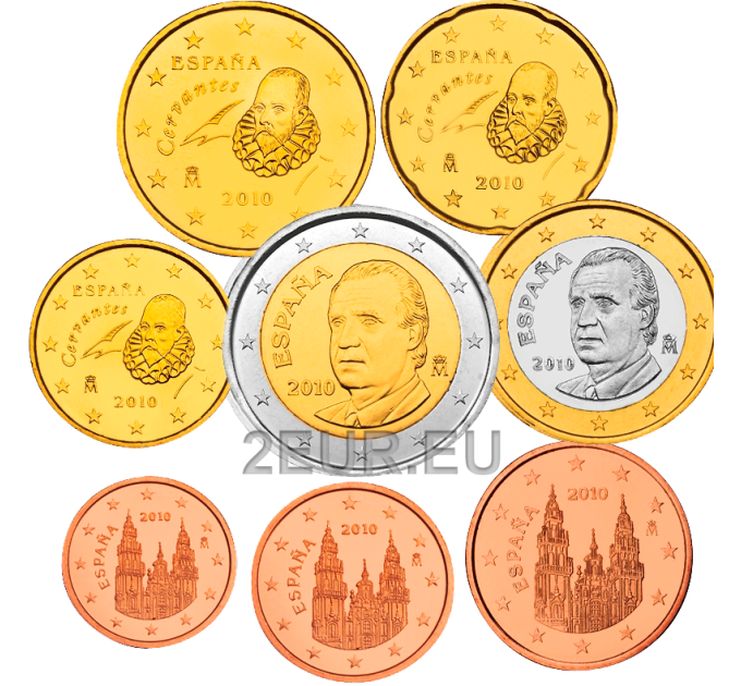 Hispaania Euro komplekt UNC 2010