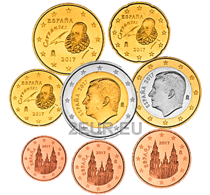 Hispaania Euro komplekt UNC 2017