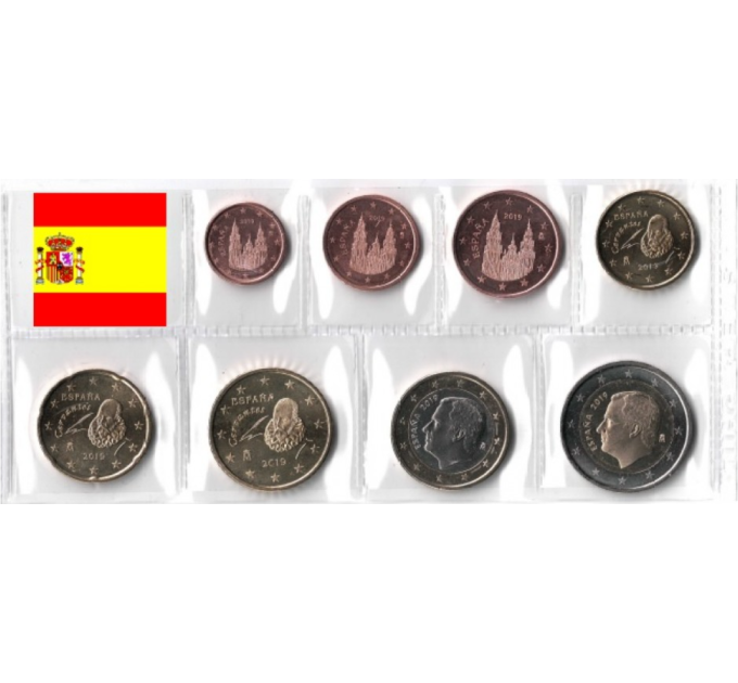 Hispaania Euro komplekt UNC 2019