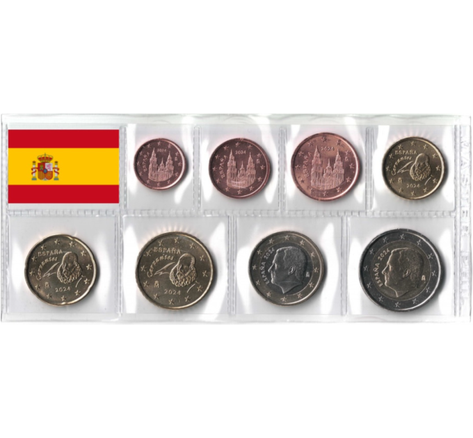 Hispaania Euro komplekt UNC 2024