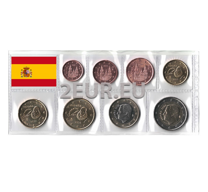 Hispaania Euro komplekt UNC 2025