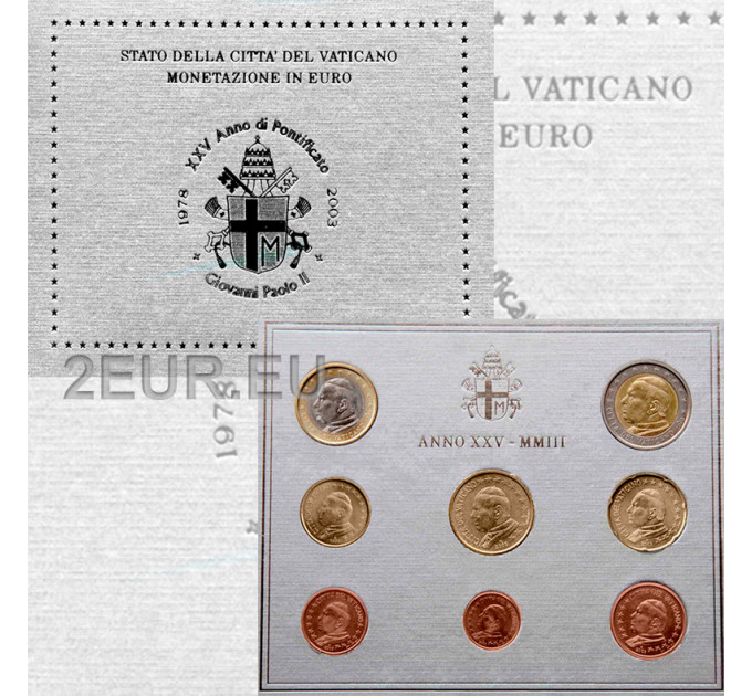 Vatikani komplekt BU 2003 - Euromüntide komplekt