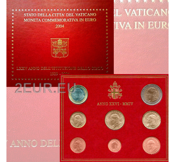 Vatikani komplekt BU 2004 - Euromüntide komplekt