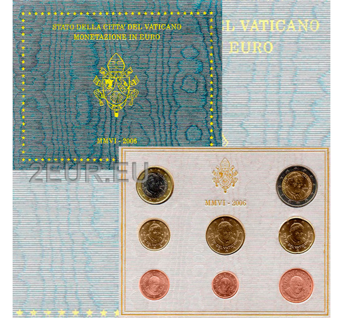 Vatikani komplekt BU 2006 - Euromüntide komplekt