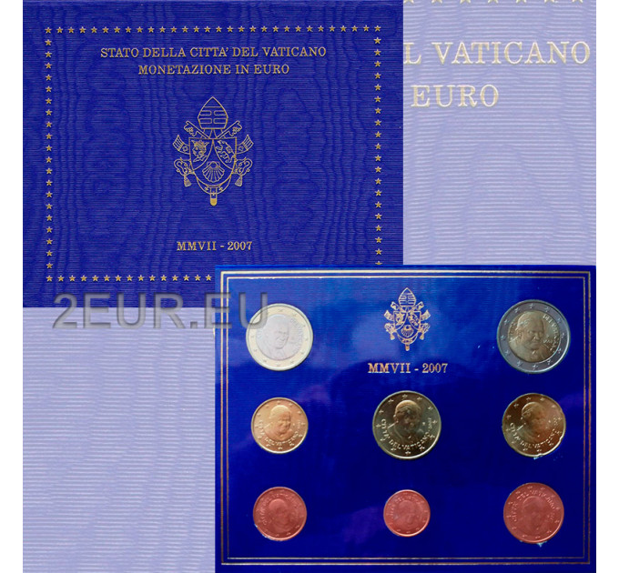Vatikani komplekt BU 2007 - Euromüntide komplekt