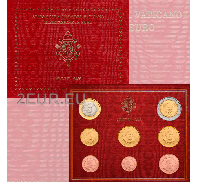 Vatikani komplekt BU 2008 - Euromüntide komplekt