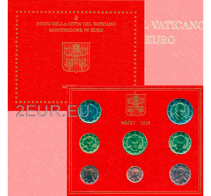 Vatikani komplekt BU 2015 - Euromüntide komplekt
